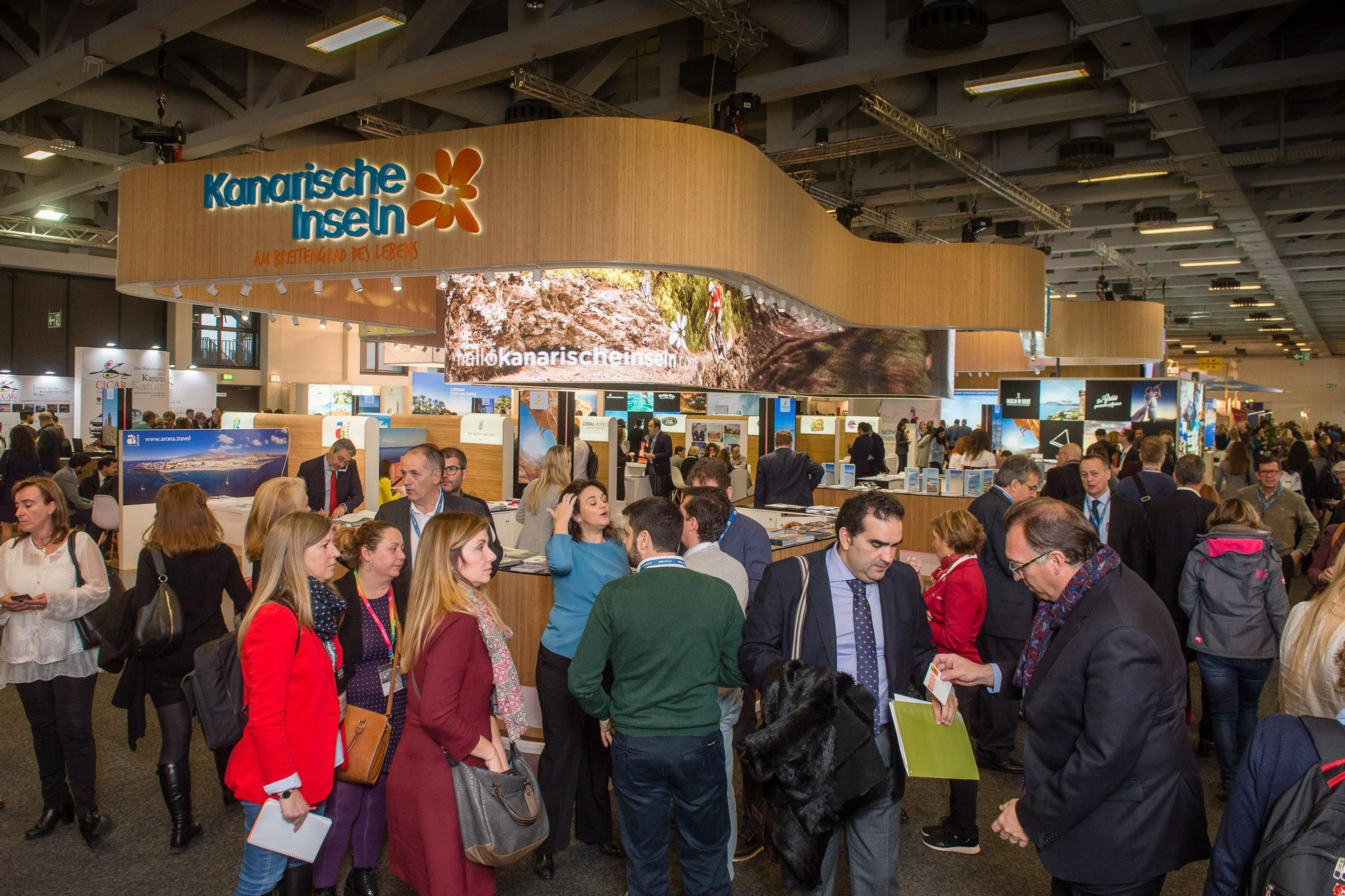 El 'stand' de Canarias, en la segunda jornada de la ITB