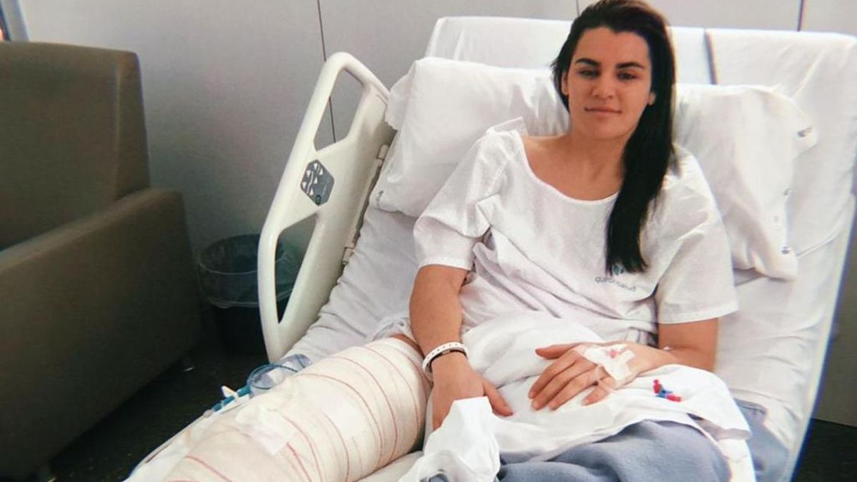 Leticia Romero tras su operación de noviembre pasado.