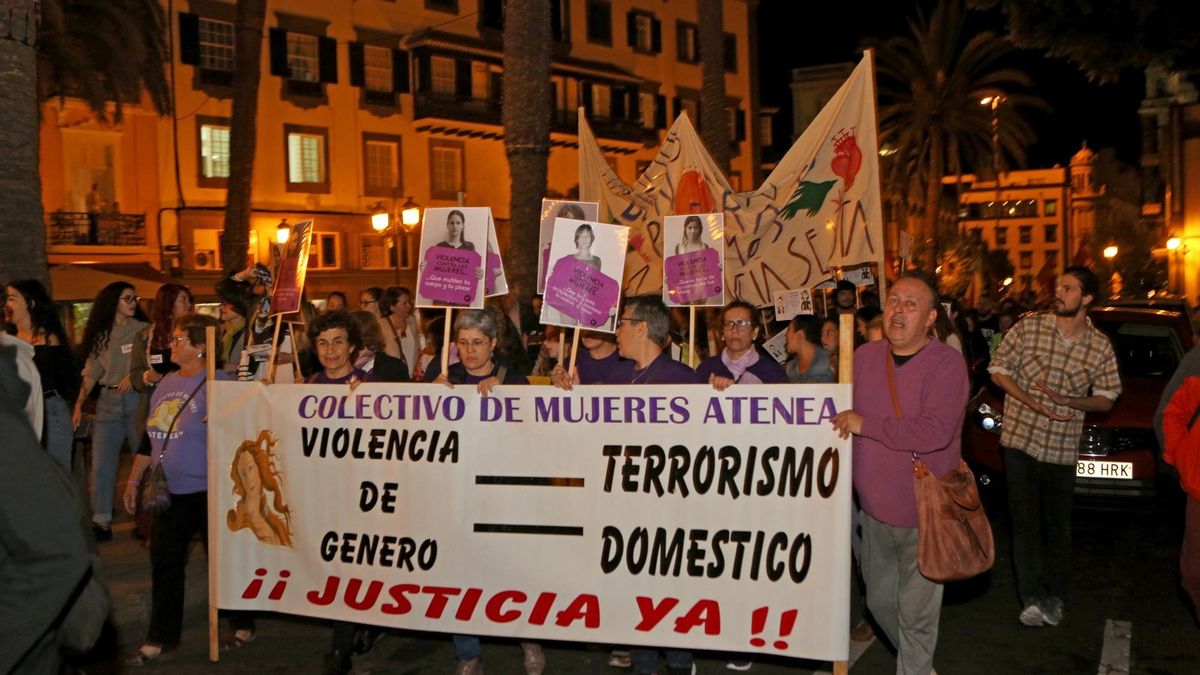 Manifestación contra la violencia machista en Las Palmas de Gran Canaria
