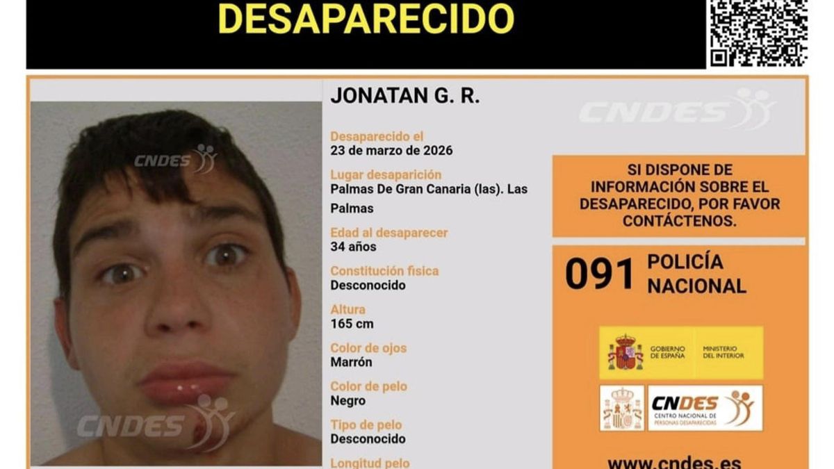 La Policía Nacional pide colaboración para localizar a un hombre desaparecido en Gran Canaria