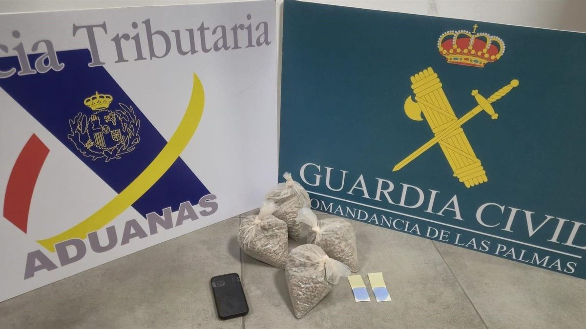 Heroína encontrada al pasajero en Gran Canaria.