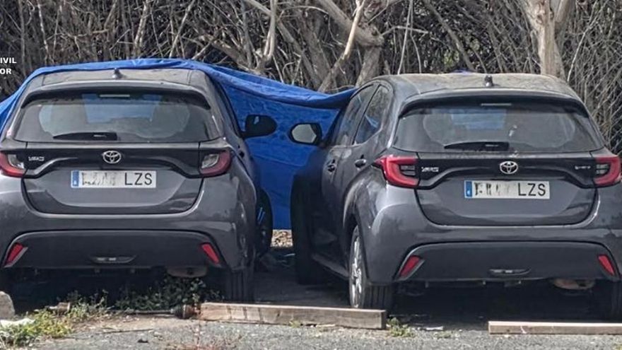 Un accidente de tráfico conduce a la detención de tres personas por robo de coches y falsificación de matrículas
