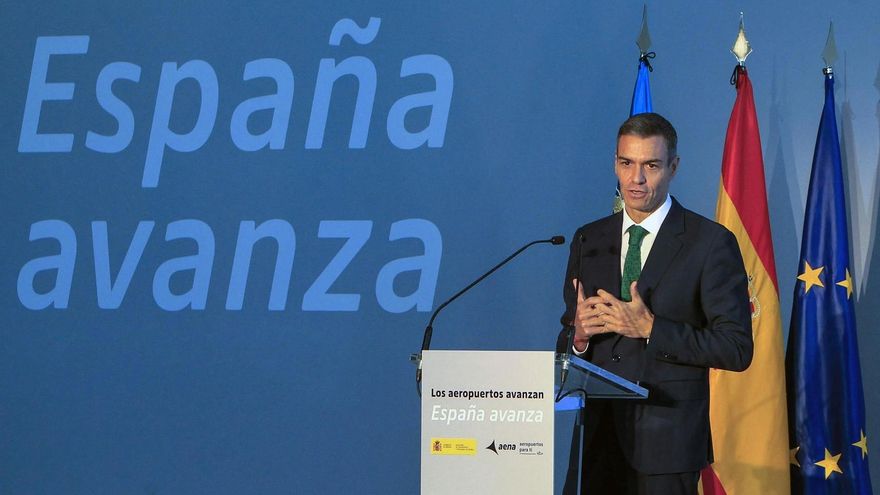 Sánchez anuncia 1.000 millones de euros de inversión en el aeropuerto de Alicante de 2027 a 2031, pero sin una nueva pista y en ausencia de Mazón
