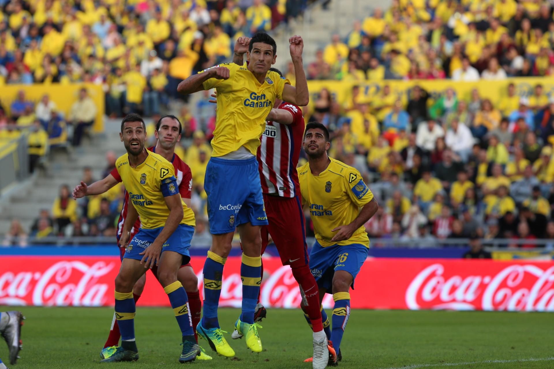 Partido entre la UD Las Palmas y Atlético de Madrid en el Estadio de Gran Canaria.
