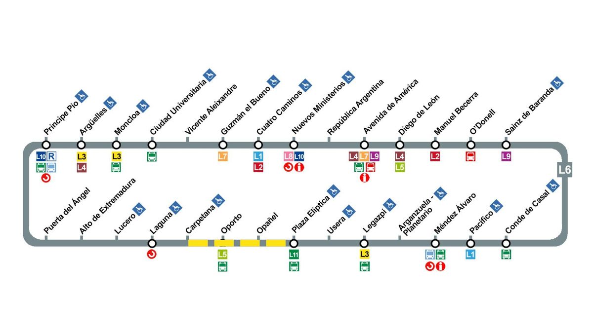 Cortada más de dos horas la línea 6 de Metro de Madrid por un fallo en la nueva catenaria