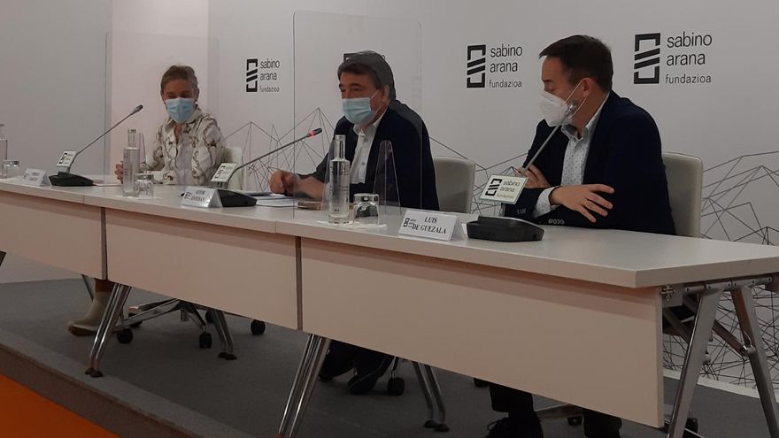 Aitor Esteban durante la conferencia este jueves en Bilbao