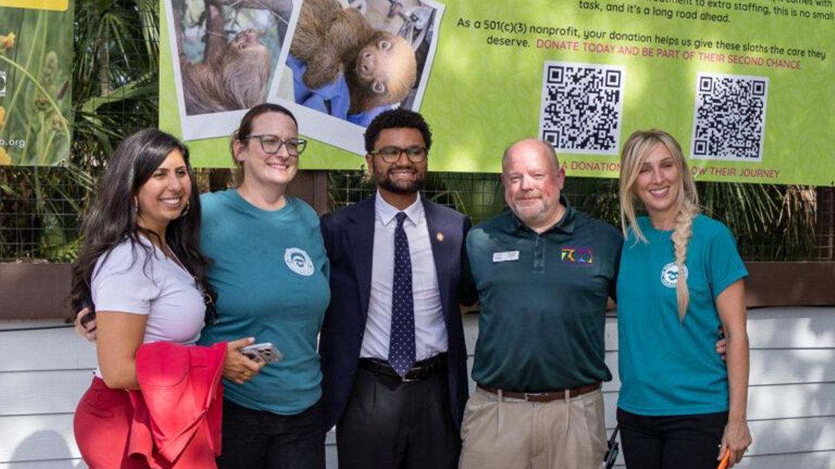 Las directoras de The Sloth Conservation Foundation y The Sloth Institute viajaron desde Costa Rica a Florida para ofrecer una conferencia de prensa. Foto: cortesía Central Florida Zoo