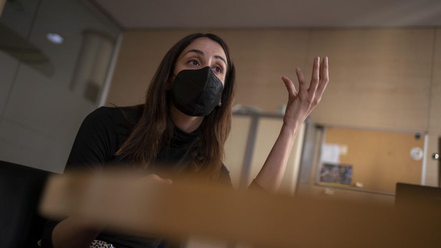 La portavoz de Más Madrid en el Ayuntamiento, Rita Maestre, en un momento de la entrevista. 