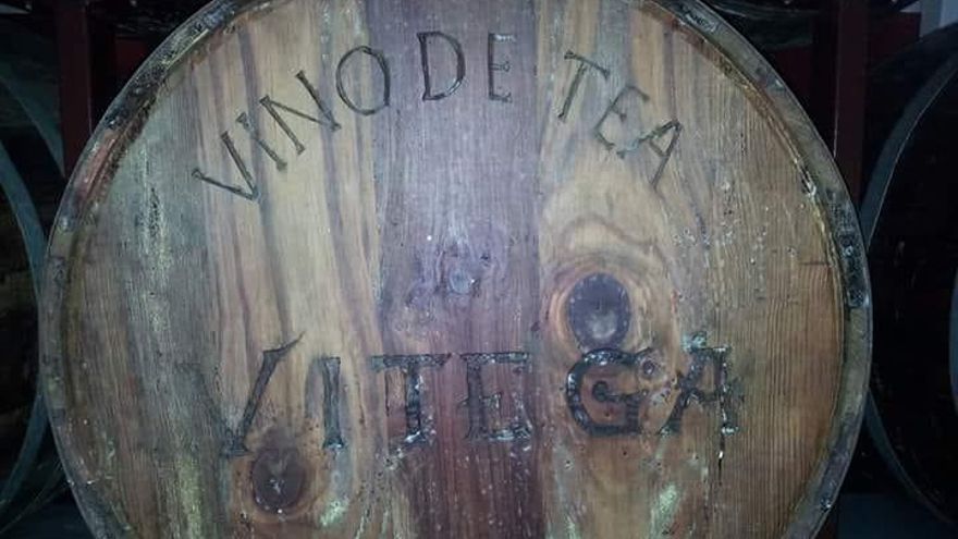 Barrica de vino de Tea de bodegas Vitega.