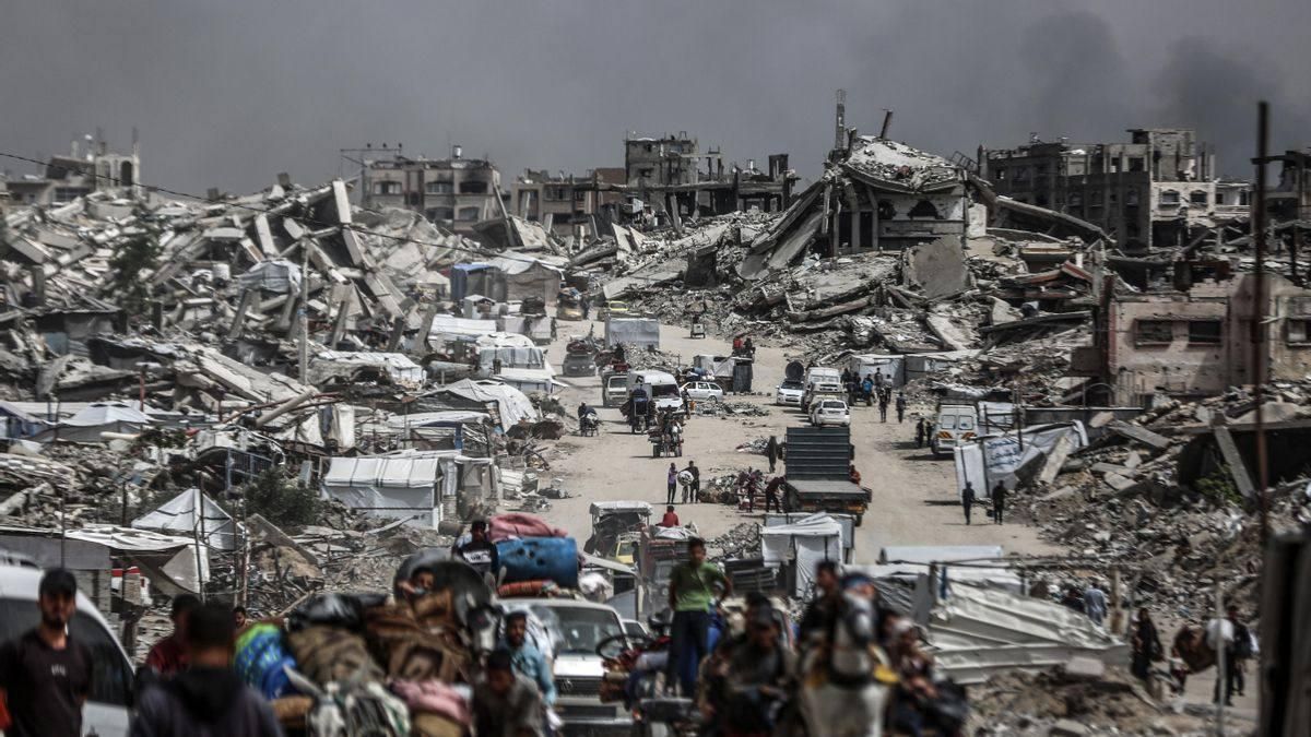 Buena parte de la Franja de Gaza ha quedado arrasada por el genocidio israelí