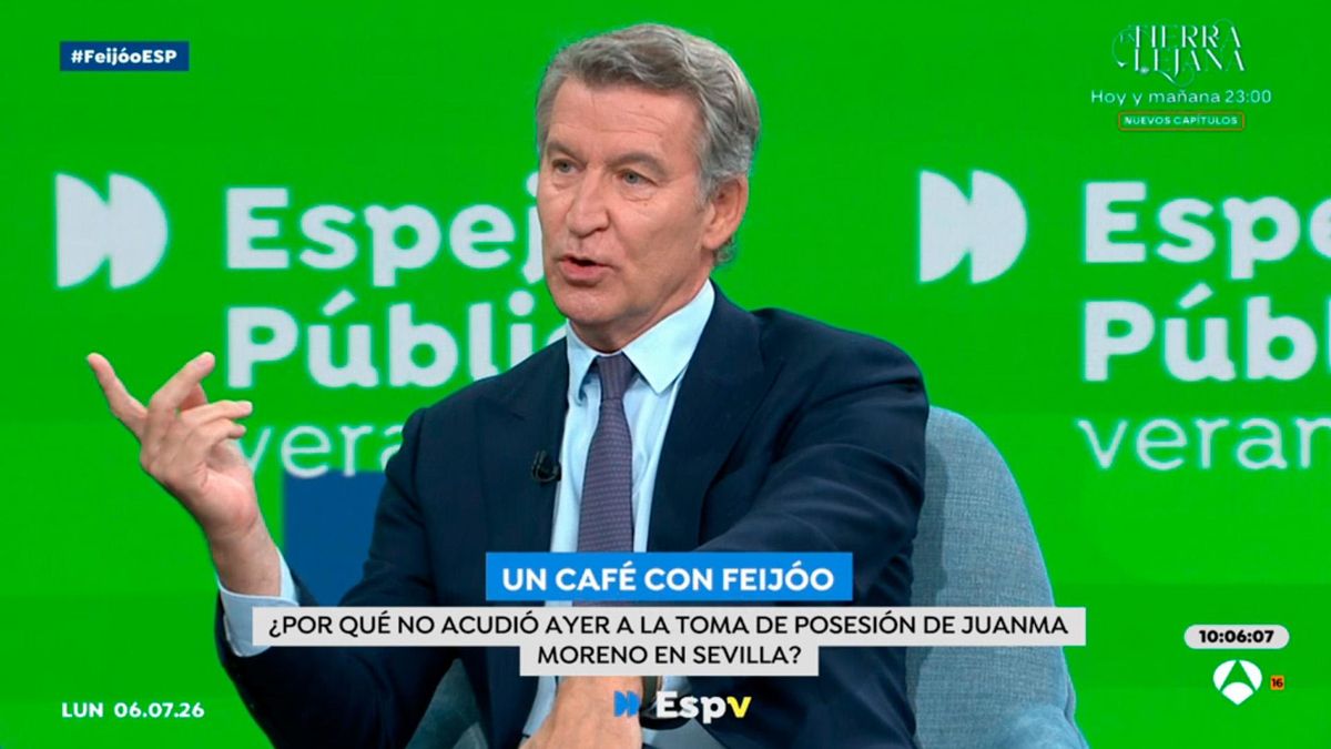 Alberto Núñez Feijóo, en su entrevista en 'Espejo Público'