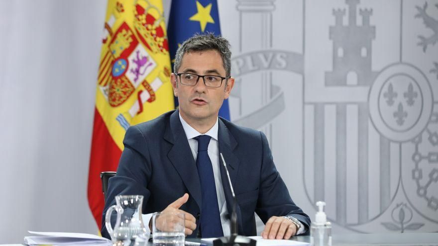 El ministro de la Presidencia, Relaciones con las Cortes y Memoria Democrática, Félix Bolaños.