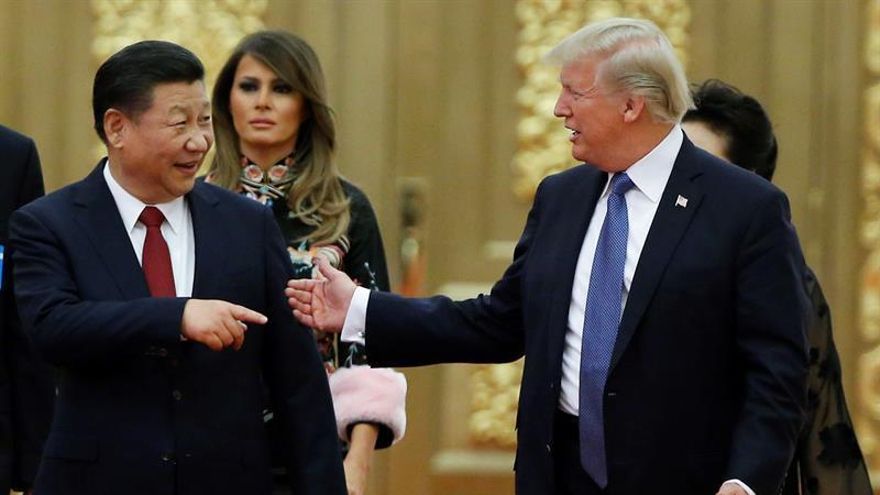 Trump y Xi en la cena de gala en el Gran Palacio del Pueblo en Pekín en noviembre.