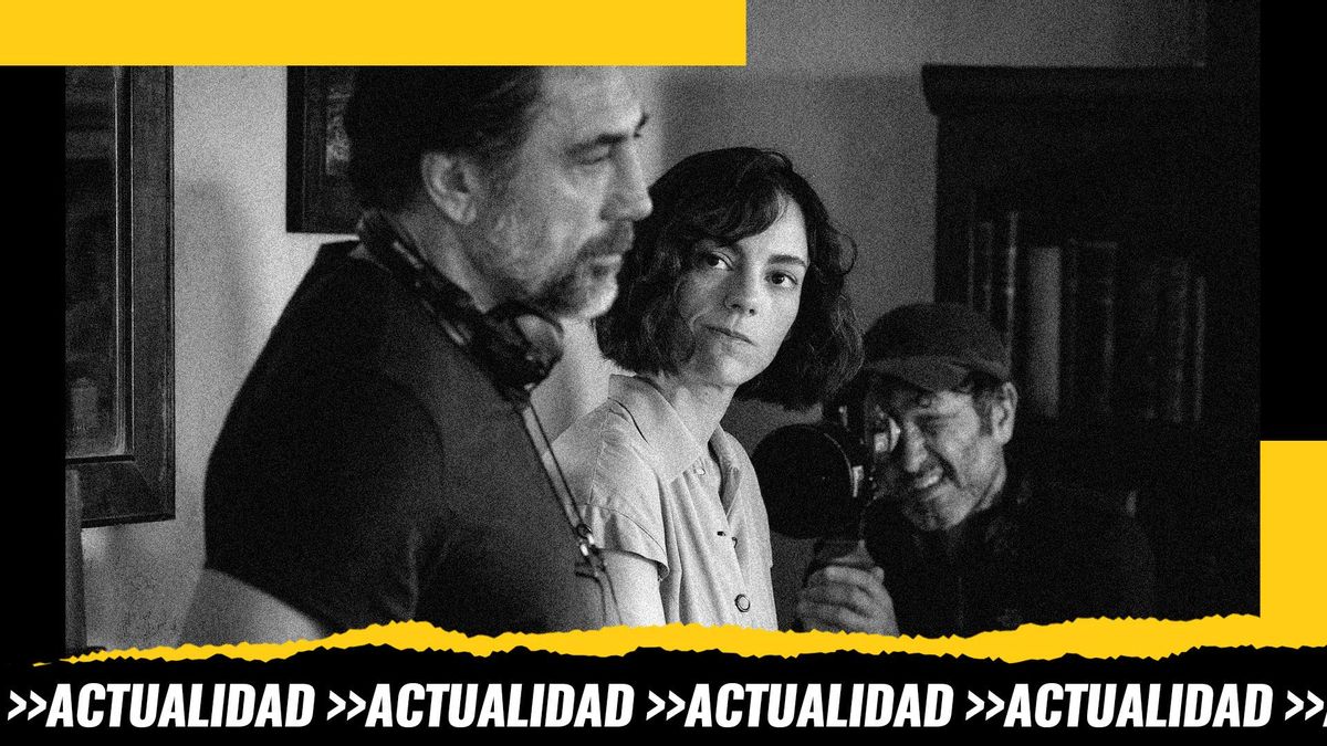 Foto durante la grabación de "El ser querido", película dirigida por Rodrigo Sorogoyen y protagonizada por Javier Bardem y Victoria Luengo