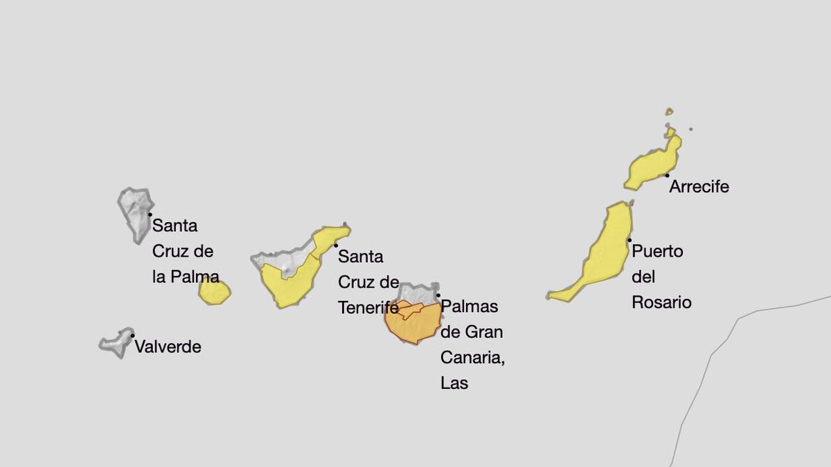 Avisos de la Aemet en Canarias para los próximos días.