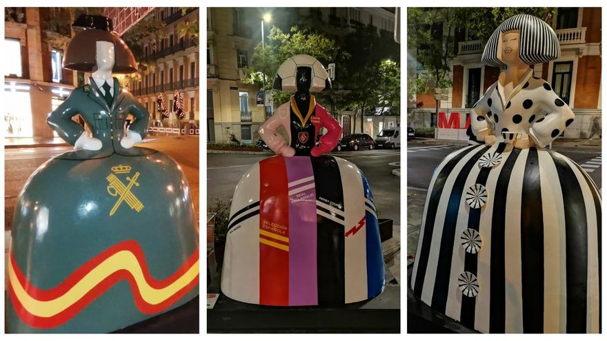 Las meninas-anuncio toman el espacio público de Madrid con diseños de influencers, colegios privados y de un torero