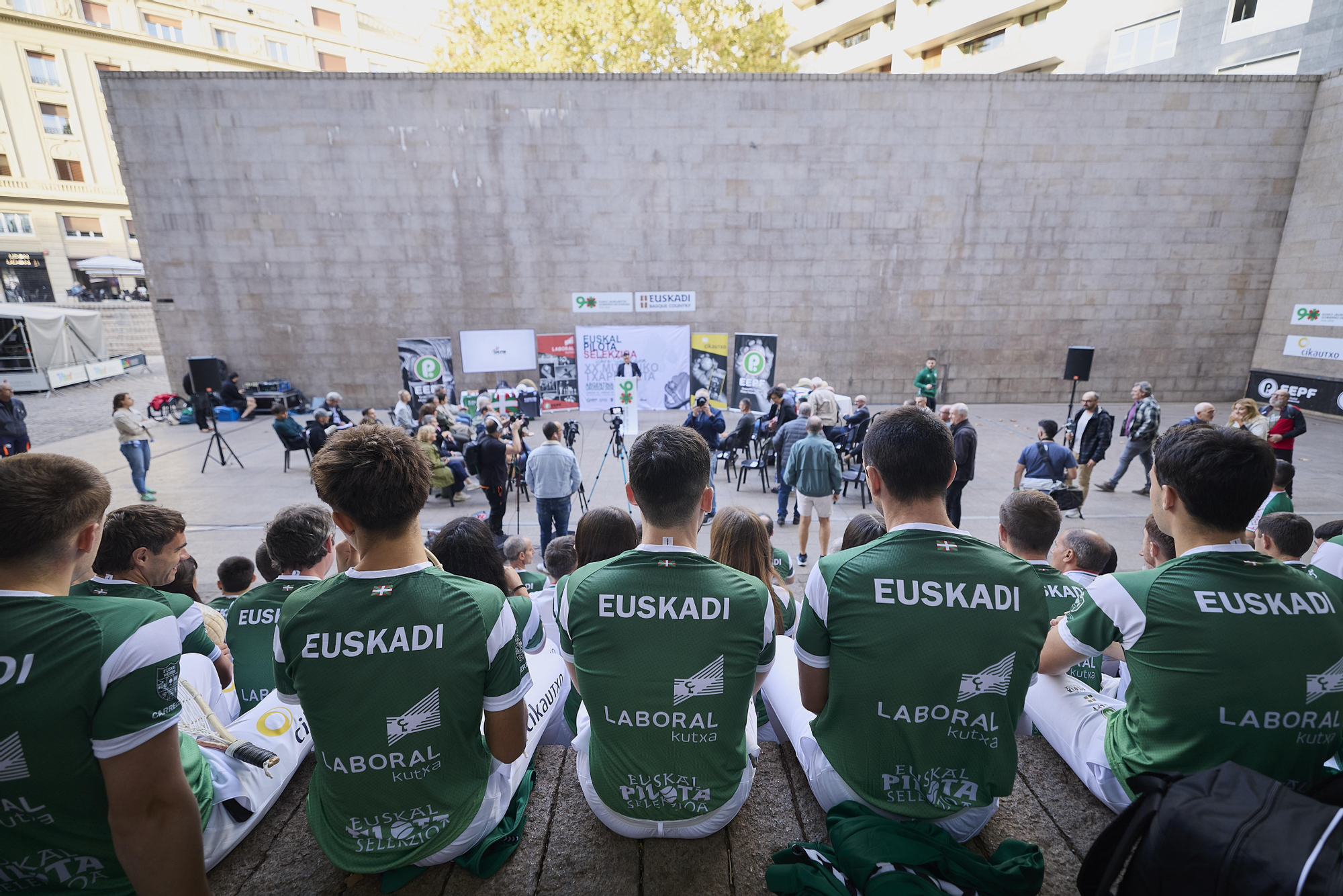 Algunos de los integrantes de la selección vasca