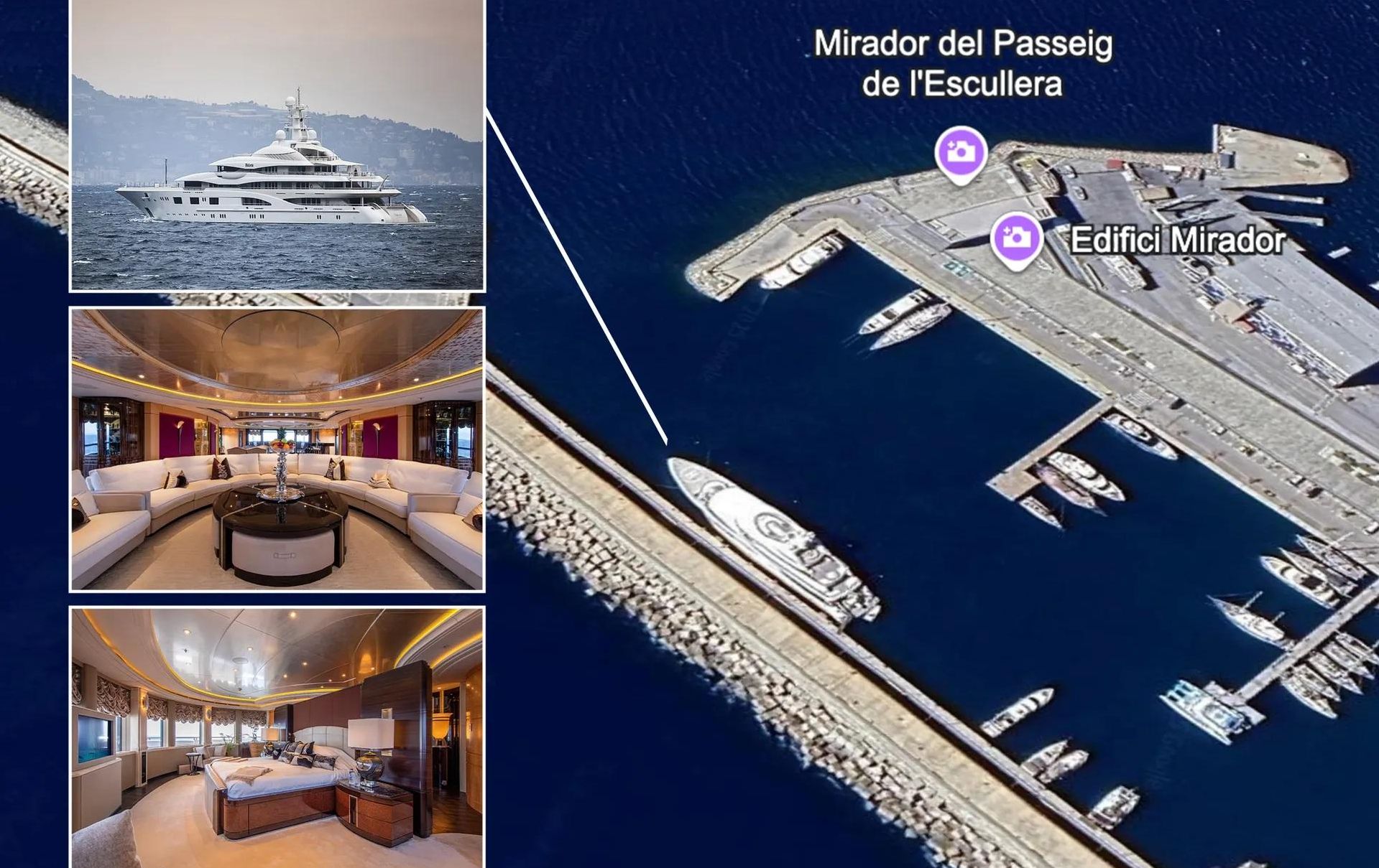 Imágenes del interior y exterior del yate Valerie.