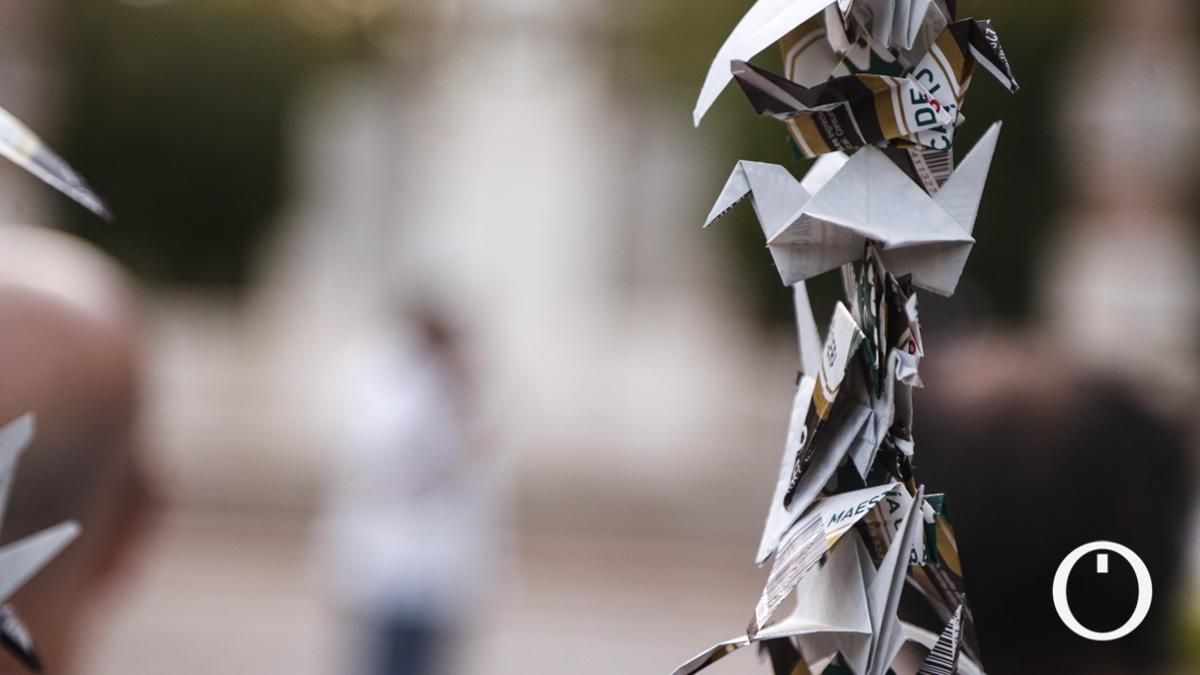 Concentración por el 77 aniversario del lanzamiento de las bombas atómicas sobre Nagasaki e Hiroshima
