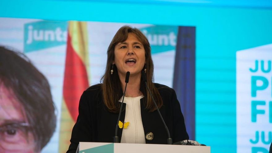La candidata de Junts a las elecciones, Laura Borràs
