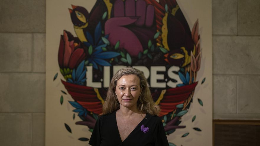 La delegada del Gobierno contra la Violencia de Género, Victoria Rosell, en el Ministerio de Igualdad.