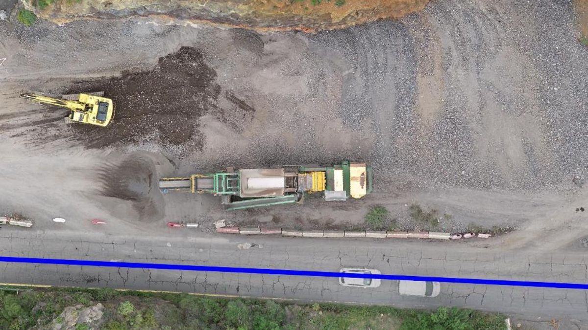 Vista área del entorno del túnel de Tijarafe  que forma parte del proyecto ‘Acondicionamiento de la LP-1 entre Los Llanos y Tijarafe’.