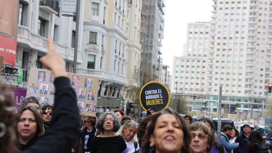 La manifestación convocada en Madrid por el Movimiento Feminista de Madrid.