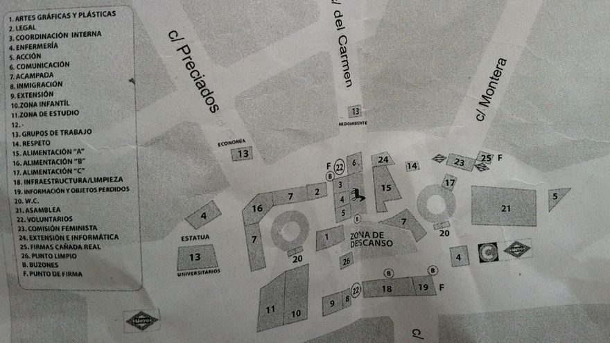 Plano de la Acampada Sol
