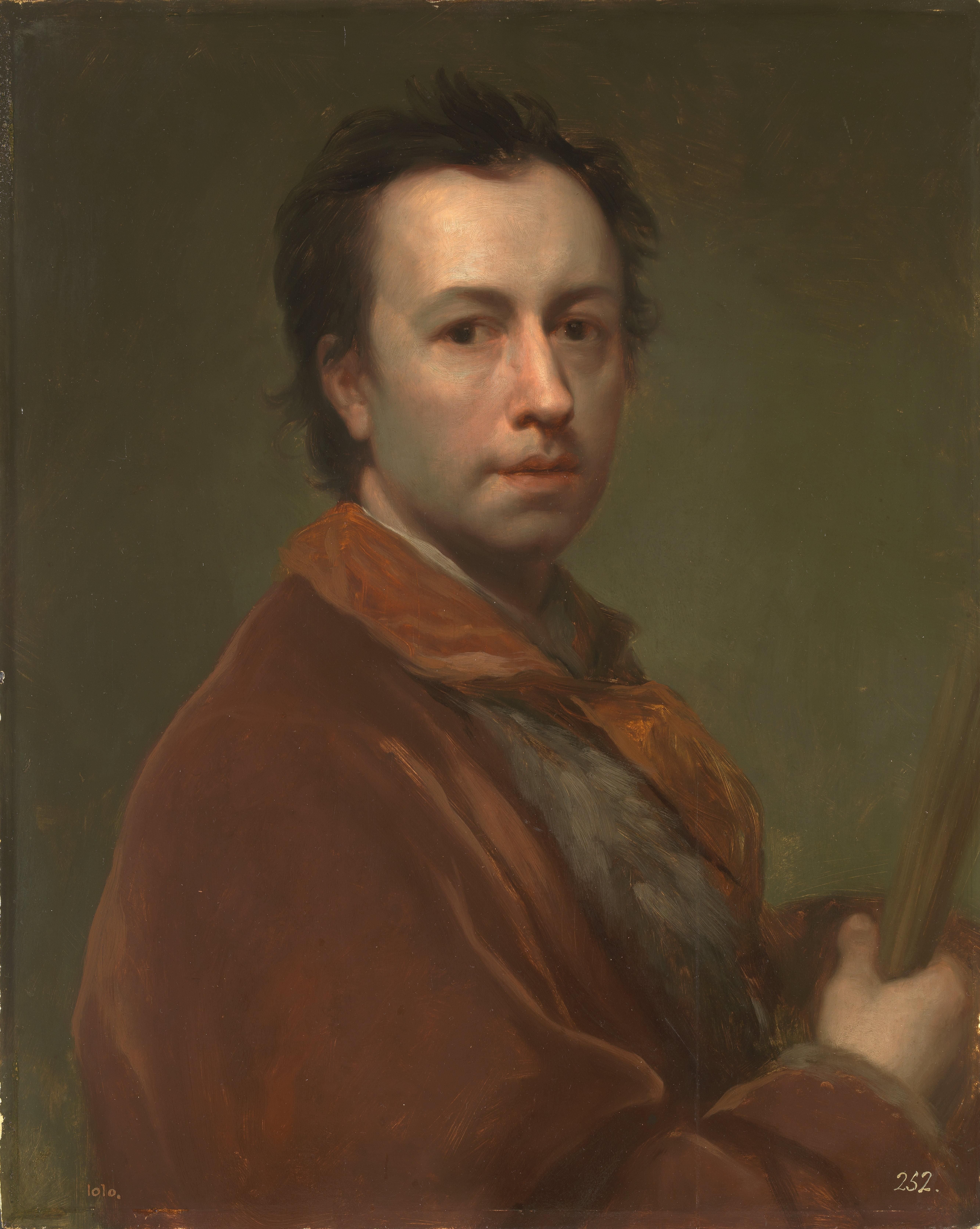 Autorretrato de Antón Rafael Mengs. Óleo sobre tabla, 63 x 50 cm 1761 – 1769. Madrid