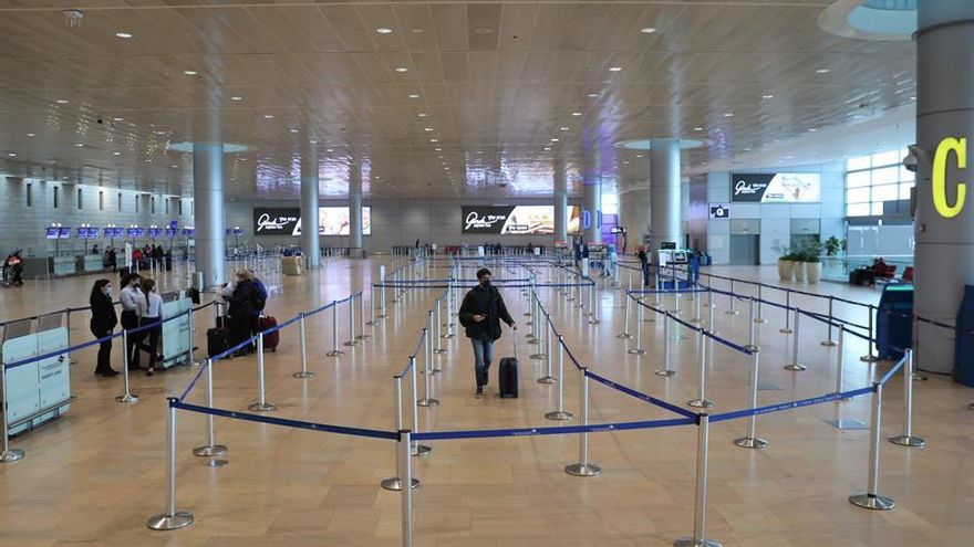 Aeropuerto de Tel Aviv, Israel.