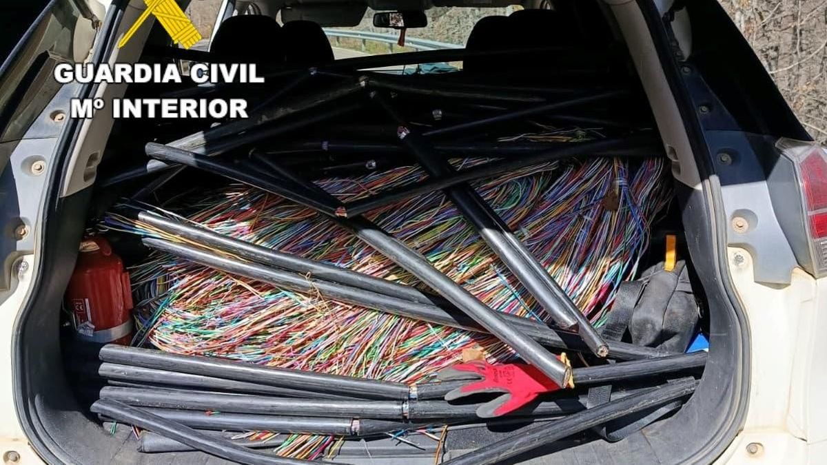 Seis detenidos y cuatro investigados por robar casi 1.500 kilos de cobre en varios puntos de la provincia de León