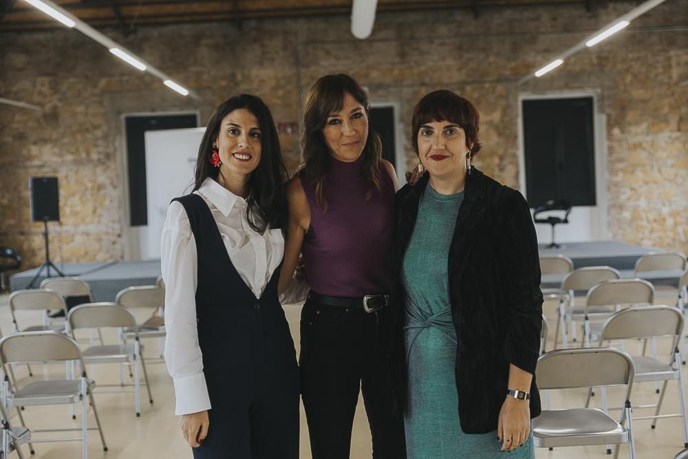 Las periodistas Olga Lorente, Teresa García y Elisa Reche