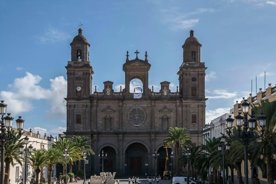 Protesta en la Catedral Basílica de Santa Ana. Marcos Bolaños