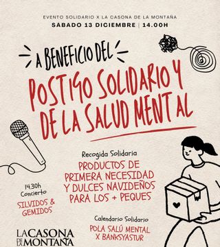 Cartel anunciador del proyecto solidario celebrado en la Casona de la Montaña, en Oviedo.