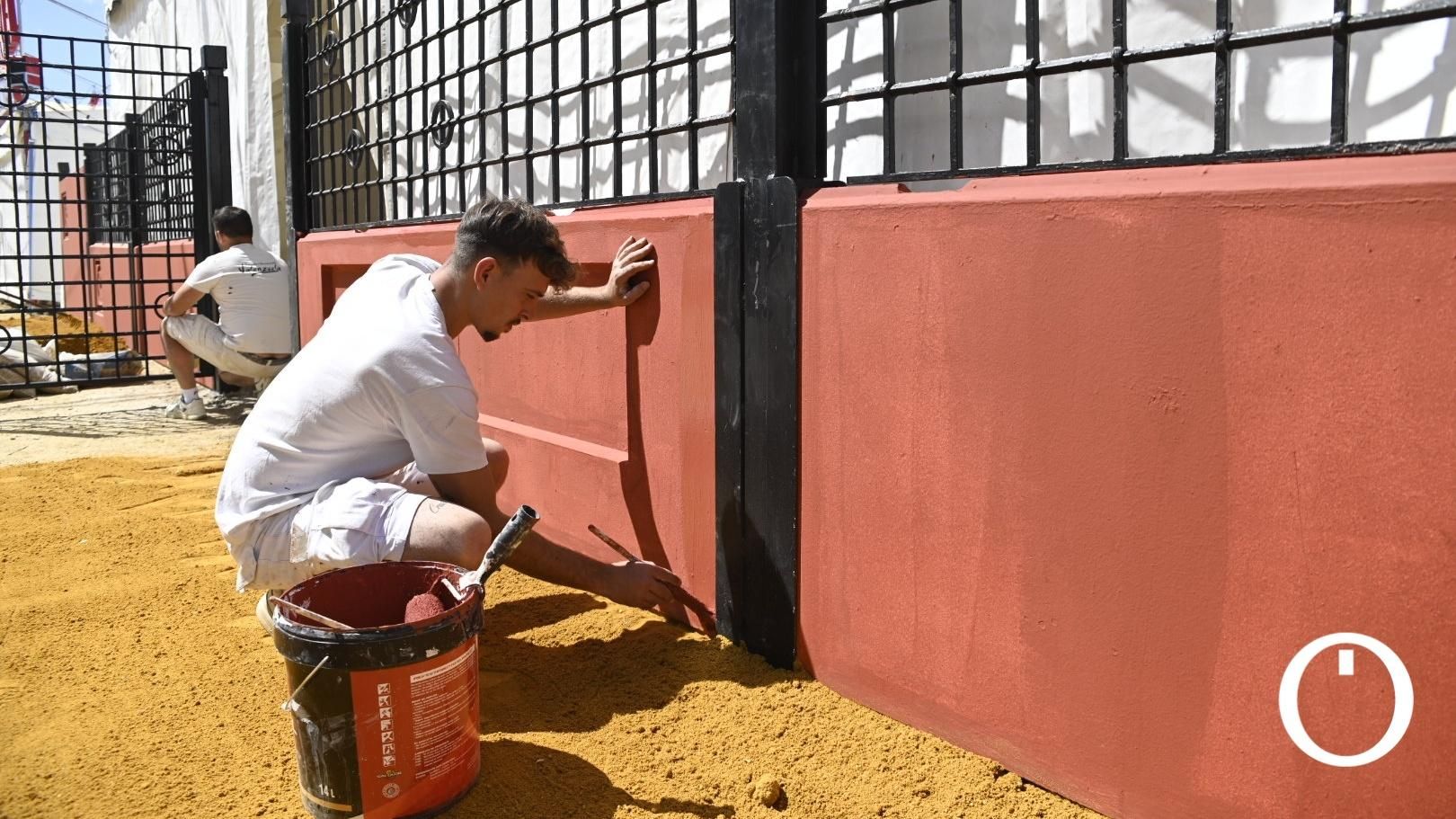Montaje de la feria de Córdoba