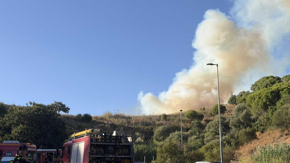 Estabilizado el incendio en Collserola que ha obligado a confinar dos barrios de Barcelona