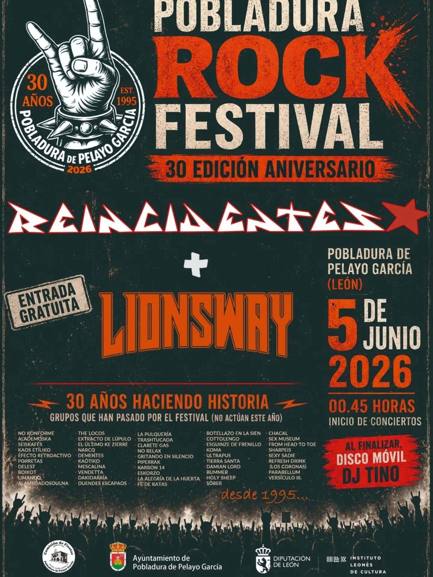 Cartel de la nueva edición del festival Pobladura Rock.