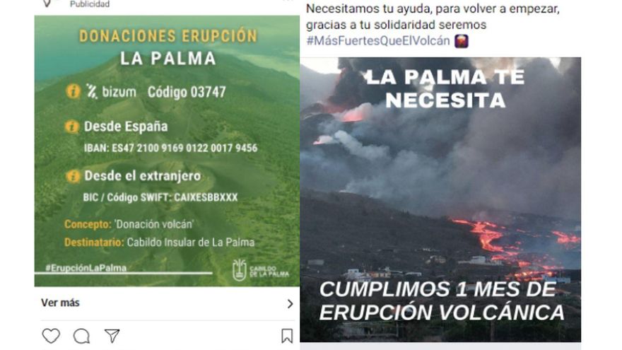 Campaña en Instagram del Cabildo y página 'Discovery La Palma'
