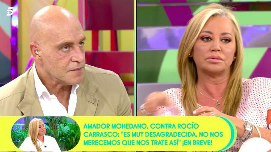 Kiko Matamoros y Belén Esteban discuten en 'Sálvame' por comparar deudas de Hacienda: "¿Tú has pagado lo tuyo?"