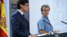 Salvador Illa y Fernando Simón, en la última rueda de prensa conjunta bajo el estado de alarma.