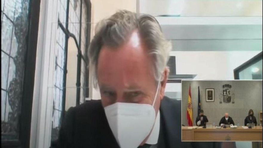 El empresario López del Hierro durante su declaración en el juicio de la caja B el pasado abril