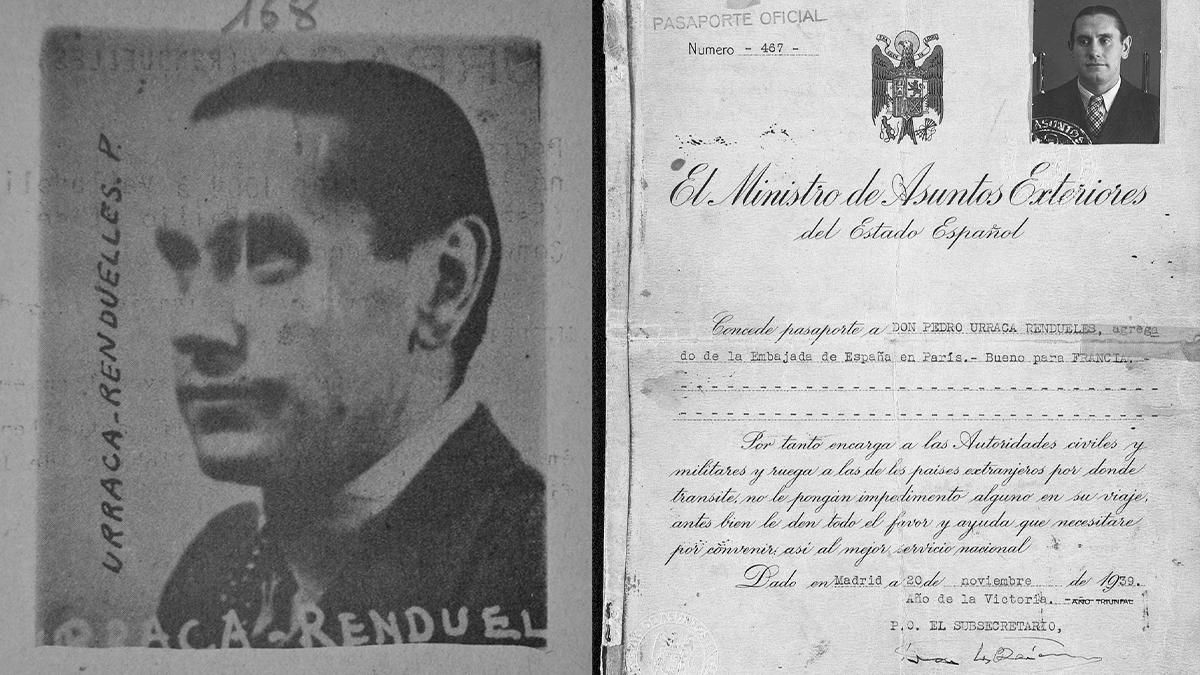Pedro Urraca ficha policial y pasaporte (descargados de la web de Loreto Urraca, su nieta)