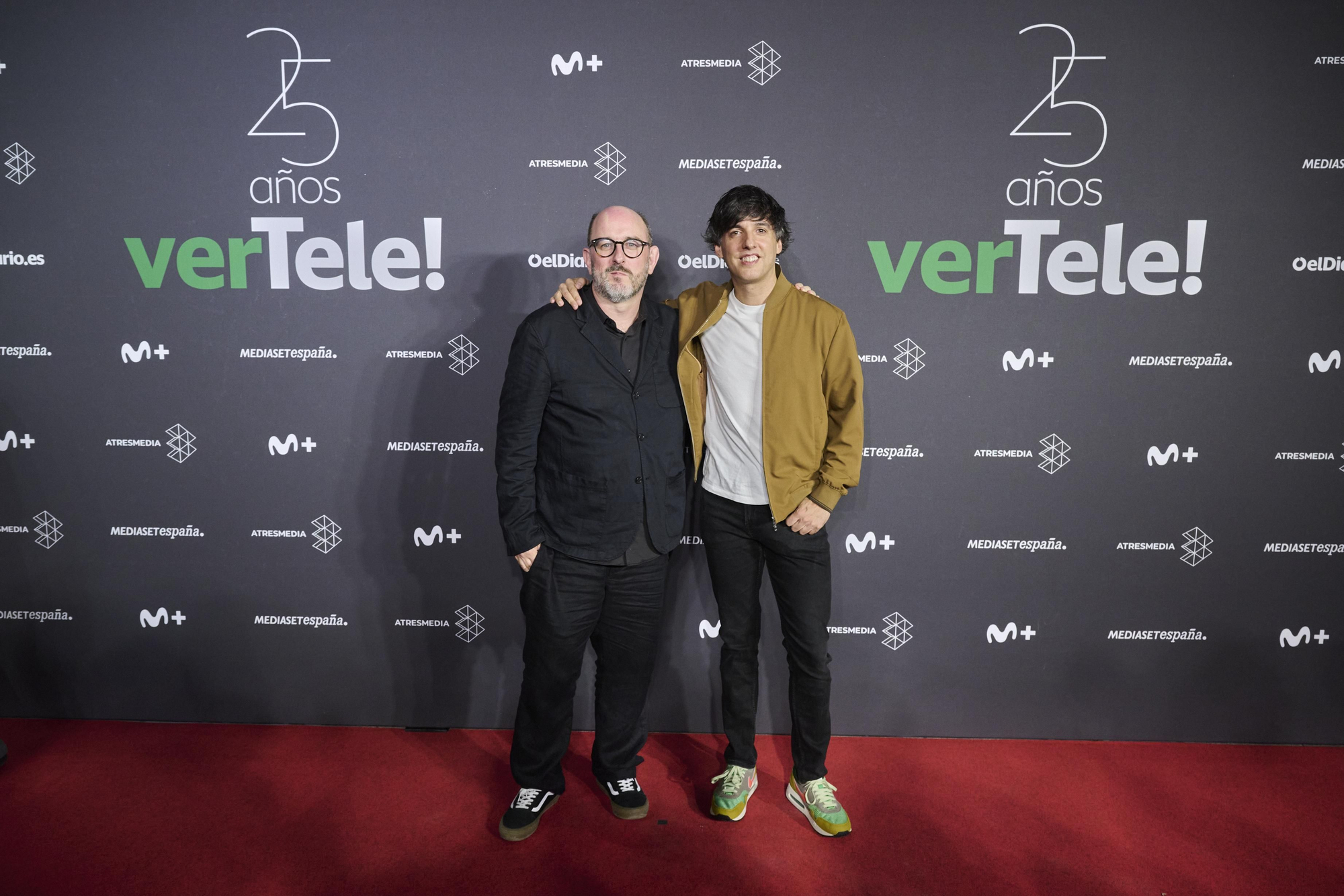 Borja Cobeaga y Diego San José en la fiesta 25 aniversario de verTele