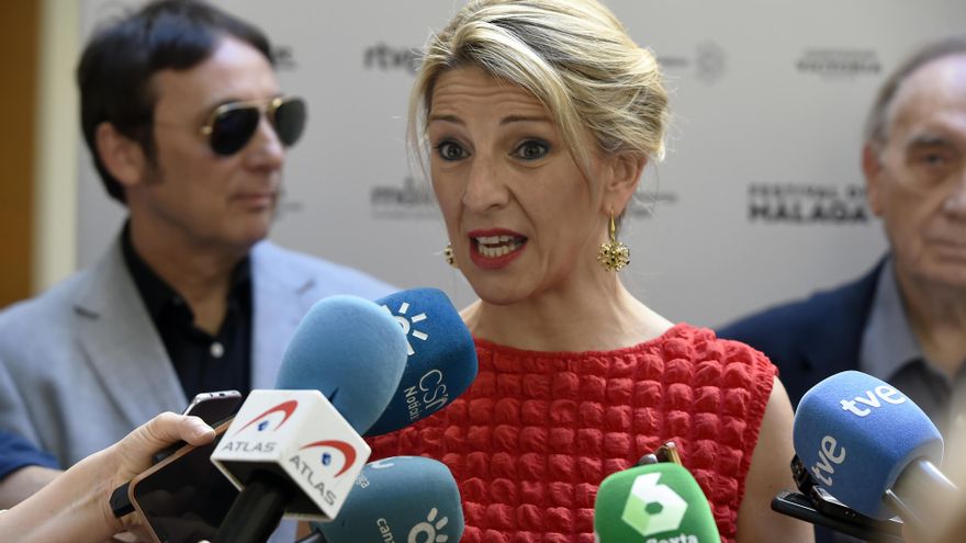 La vicepresidenta segunda del Gobierno Yolanda Díaz, en Málaga.