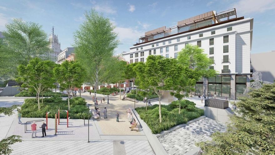 Un hotel de lujo pagó al Gobierno de Almeida el proyecto de parking de Plaza del Carmen que le garantiza acceso directo
