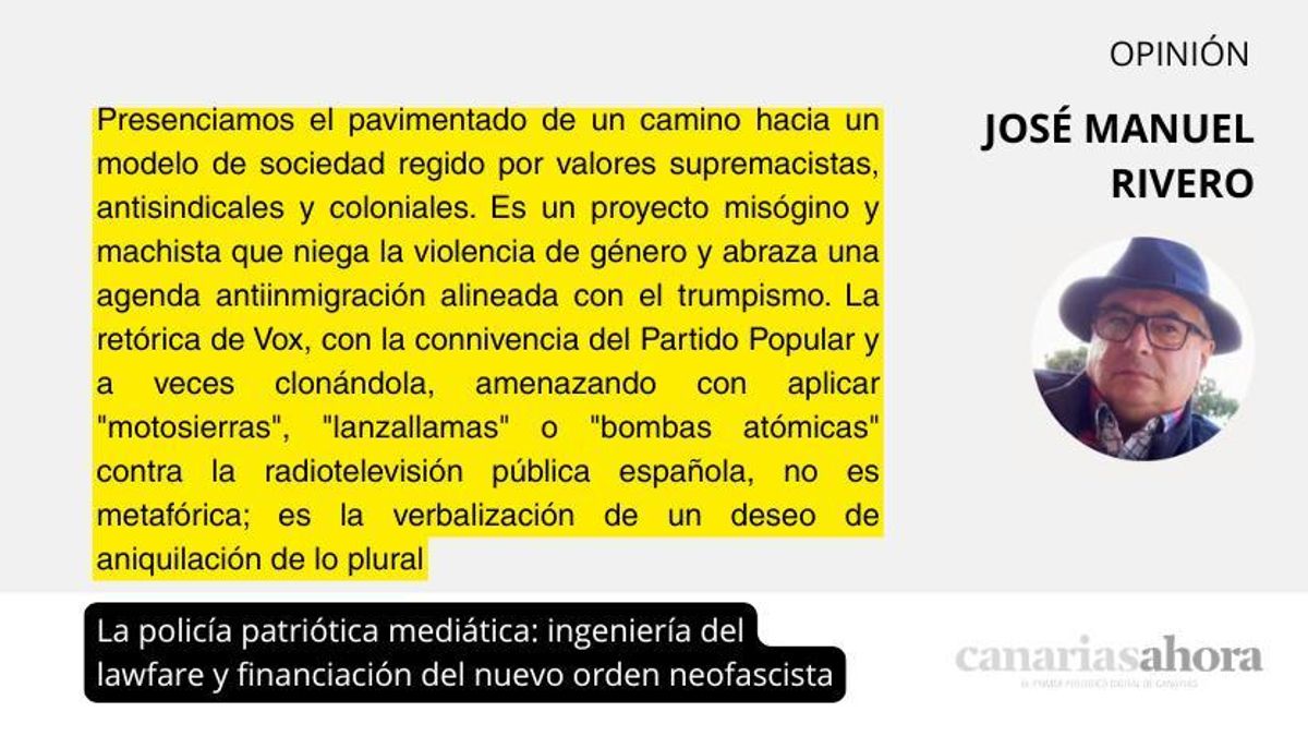 La policía patriótica mediática: ingeniería del lawfare y financiación del nuevo orden neofascista