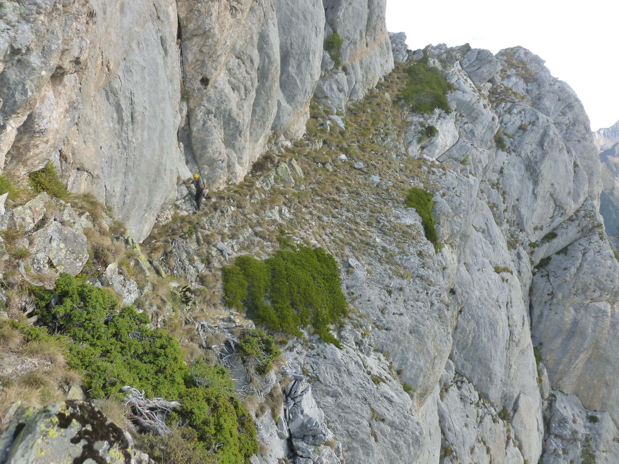 Descenso de la vía ‘Valle de Tena’. Delicada en caso de mal tiempo o terreno húmedo.