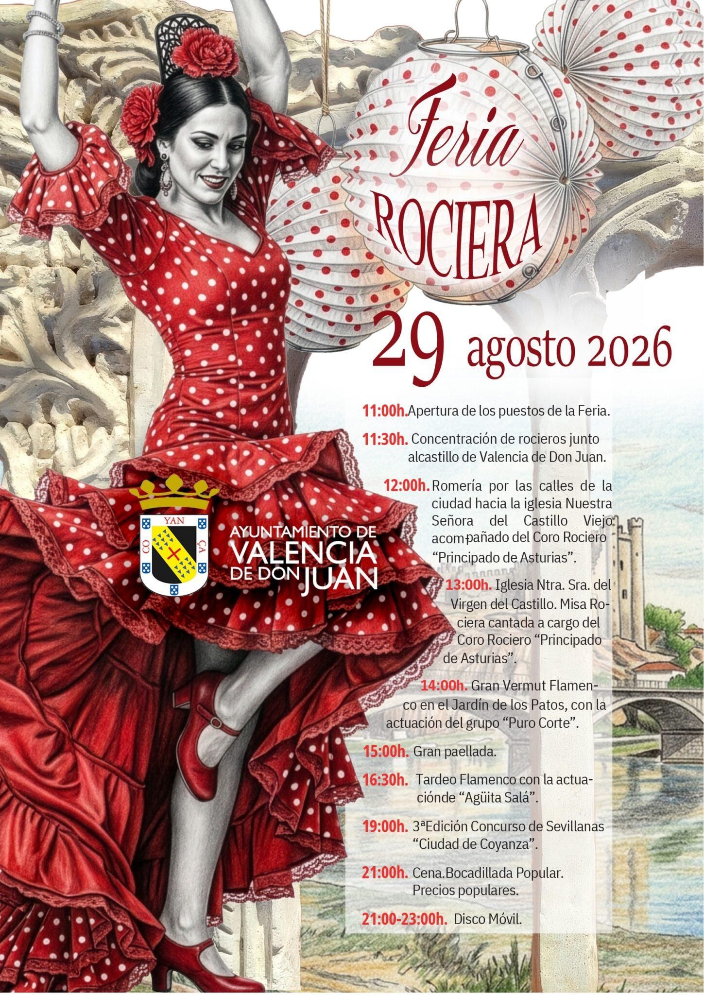 Programa de la Feria Rociera de Valencia de Don Juan.