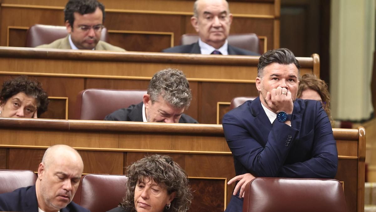Gabriel Rufián, en el pleno del Congreso en junio.