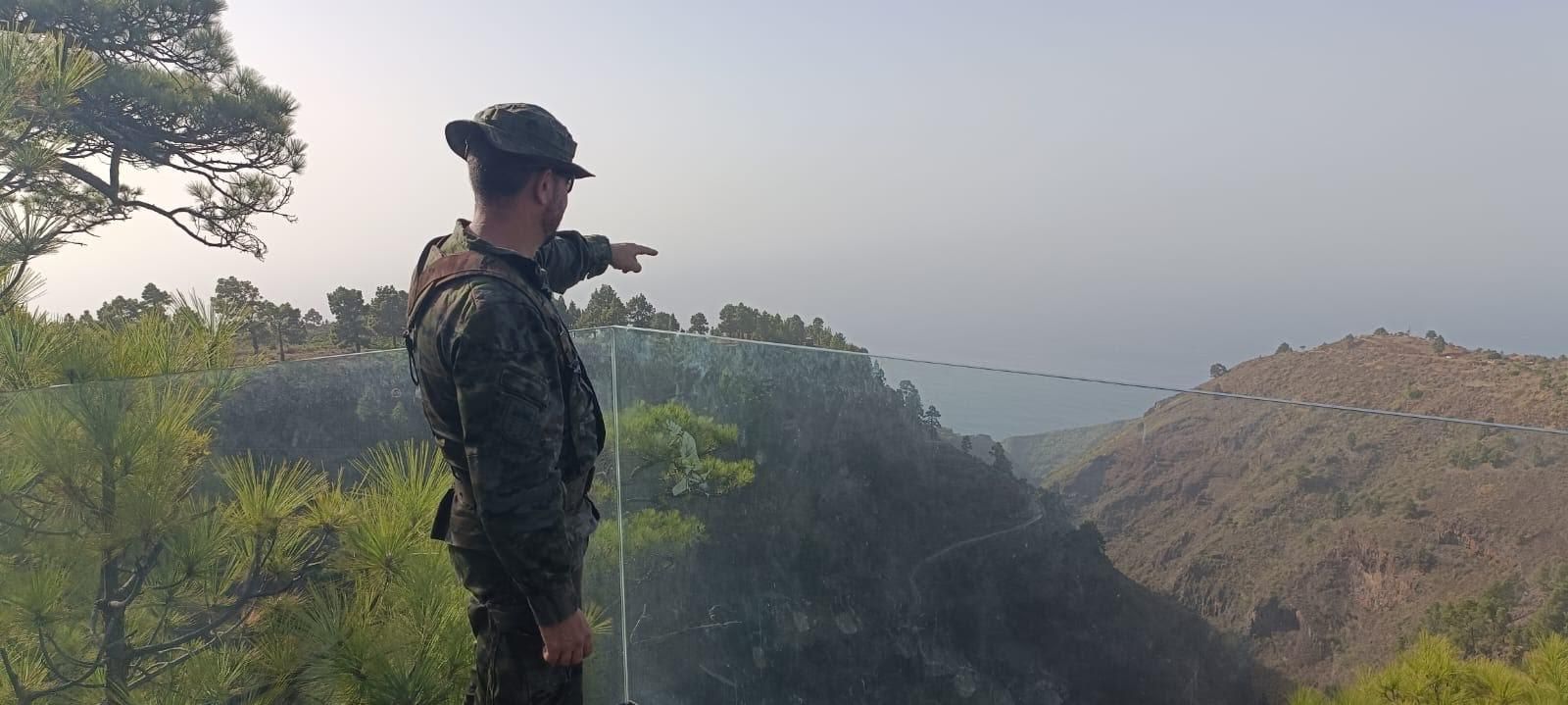 Personal de la Brigada del Batallón de Zapadores ‘Canarias XVI’ despliega en La Palma.